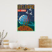 Welkom bij Space NASA-ruimtereisposterprint Poster (Keuken)