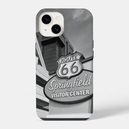 Welkom bij Springfield Grayscale iPhone Case Hoesje (Achterkant)