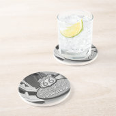 Welkom bij Springfield Grayscale Onderzetter (Zijkant)