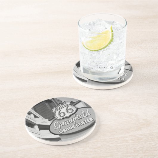 Welkom bij Springfield Grayscale Onderzetter (Zijkant)