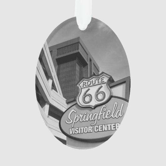 Welkom bij Springfield Grayscale Ornament (achterkant)