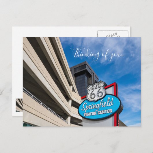 Welkom bij Springfield MO, denken aan uw Briefkaar Briefkaart (Voorkant / Achterkant)