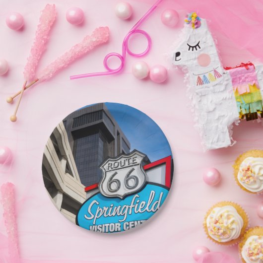 Welkom bij Springfield Papieren Bordje (Feest)