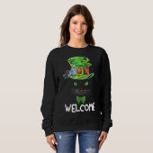 Welkom bij St Patrick's Day Funny Graphic Sugar Ca Trui (Voorkant volledig)