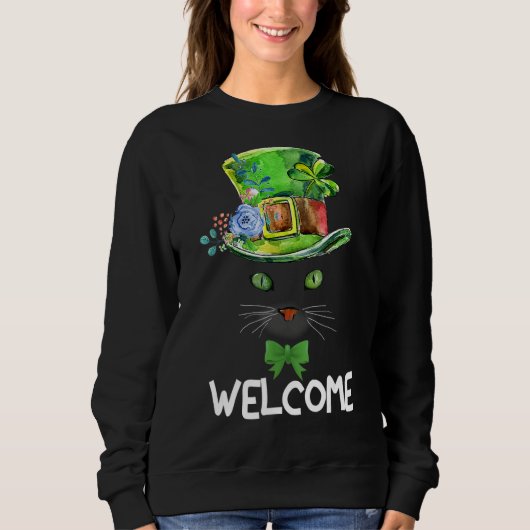 Welkom bij St Patrick's Day Funny Graphic Sugar Ca Trui (Voorkant)