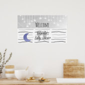 Welkom bij Stars en Moon Baby shower Persoonlijk Poster (Keuken)