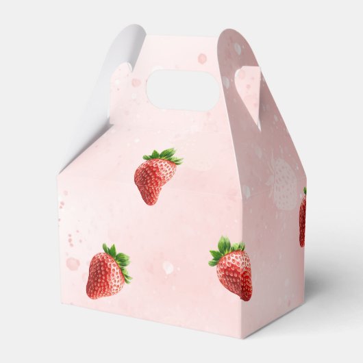 Welkom bij Strawberry Baby shower Favoriet Box Bedankdoosjes (Achterkant)