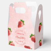 Welkom bij Strawberry Baby shower Favoriet Box Bedankdoosjes (Geopend)