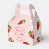 Welkom bij Strawberry Baby shower Favoriet Box Bedankdoosjes (Voorkant Zijde)