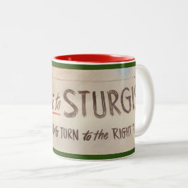 Welkom bij Sturgis Tweekleurige Koffiemok