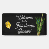 Welkom bij Succah Lulav Banner - gepersonaliseerd (Horizontaal)