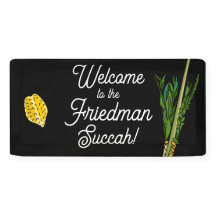 Welkom bij Succah Lulav Banner - gepersonaliseerd