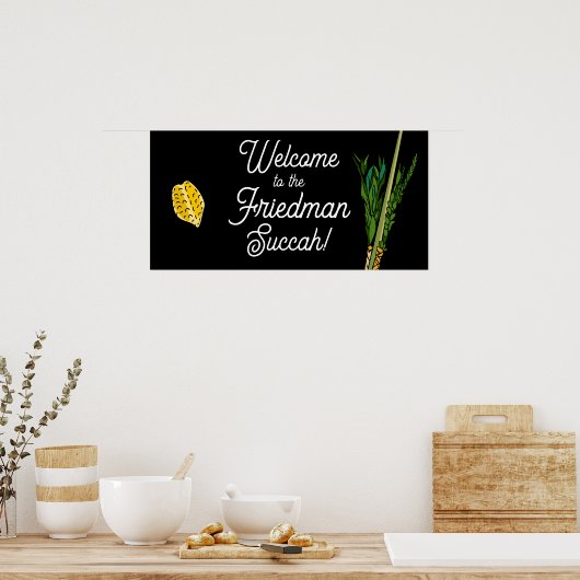 Welkom bij Succah Personalized Lulav Poster (Keuken)
