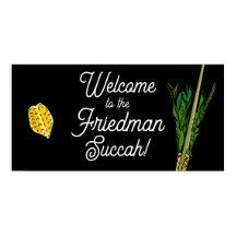 Welkom bij Succah Personalized Lulav Poster