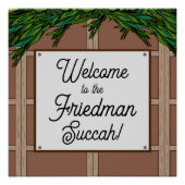 Welkom bij Succah Personalized square poster (Voorkant)