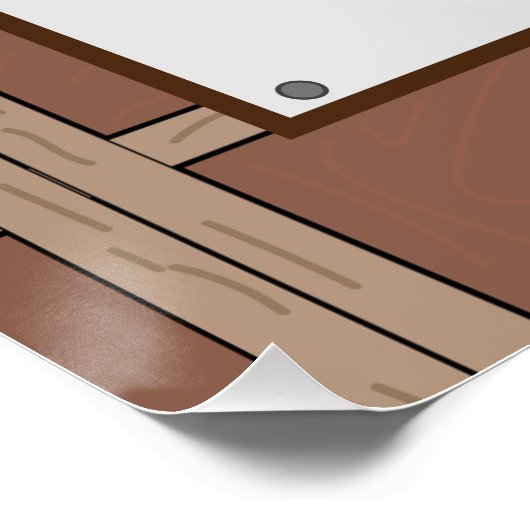 Welkom bij Succah Personalized square poster (Hoek)