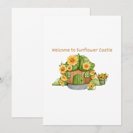 Welkom bij Sunflower Castle op een Kaart (Voorkant / Achterkant)