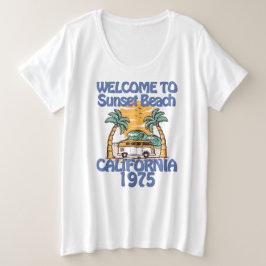 Welkom bij Sunset Beach - Vibes Grote Maat T-shirt