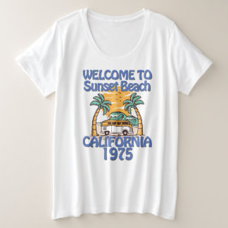 Welkom bij Sunset Beach -  Vibes Grote Maat T-shirt