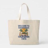 Welkom bij Sunset Beach -  Vibes Grote Tote Bag (Achterkant)