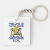 Welkom bij Sunset Beach -  Vibes Sleutelhanger (Achterkant)