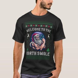 Welkom bij Swole Sinterklaas Kerstmis Gym Workou T-shirt