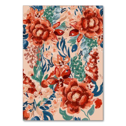 Welkom bij Tafelnummers | Boho Terracotta Floral (Achterkant)