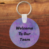 Welkom bij Team Abstract Company Coworker Medewerk Sleutelhanger (Voorkant)