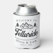 Welkom bij Telluride Colorado Wedding Minimalist Blikjeskoeler (Blikje Voorkant)