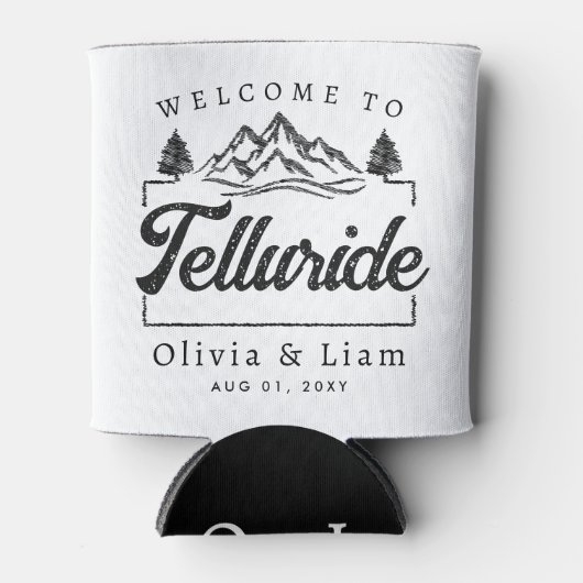 Welkom bij Telluride Colorado Wedding Minimalist Blikjeskoeler (Voorkant)
