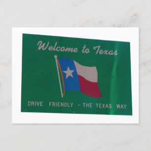 Welkom bij texas briefkaart
