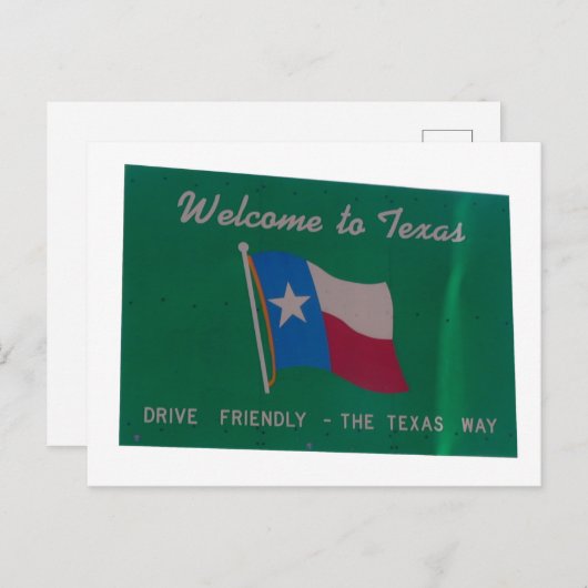 Welkom bij texas briefkaart (Voorkant / Achterkant)