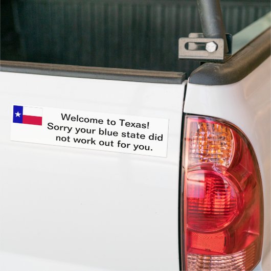 Welkom bij Texas bumper sticker (Op Truck)