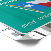 Welkom bij Texas Highway Sign Poster (Hoek)