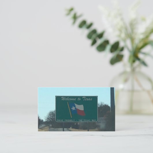 Welkom bij Texas Visitekaartjes (Staand voorkant)