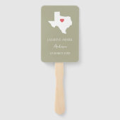 Welkom bij Texas Wedding Party Custom Handwaaier (Achterkant)