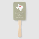 Welkom bij Texas Wedding Party Custom Handwaaier (Voorkant)