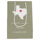 Welkom bij Texas Wedding Party Custom Medium Cadeauzakje (Achterkant)