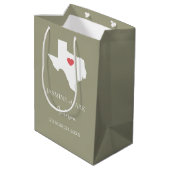 Welkom bij Texas Wedding Party Custom Medium Cadeauzakje (Achterkant Gekanteld)