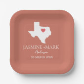 Welkom bij Texas Wedding Party Custom Papieren Bordje (Voorkant)