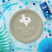 Welkom bij Texas Wedding Party Custom Papieren Bordje (Feest)