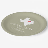 Welkom bij Texas Wedding Party Custom Papieren Bordje (Gekanteld)