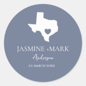 Welkom bij Texas Wedding Party Custom Ronde Sticker (Voorkant)