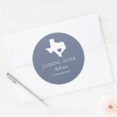 Welkom bij Texas Wedding Party Custom Ronde Sticker (Envelop)