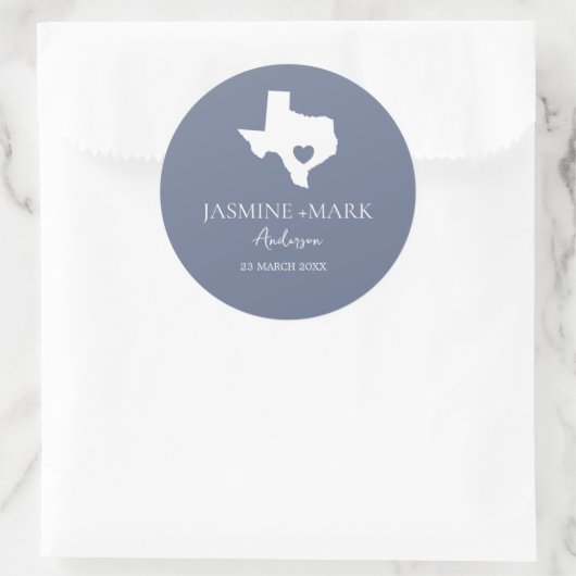 Welkom bij Texas Wedding Party Custom Ronde Sticker (Tas)