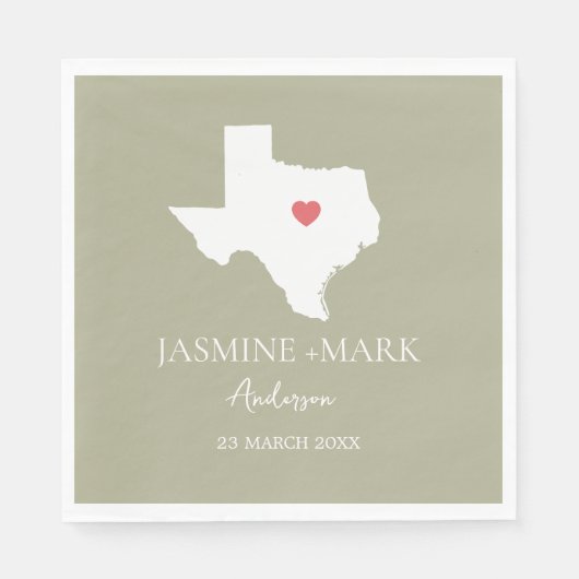 Welkom bij Texas Wedding Party Custom Servet (Voorkant)