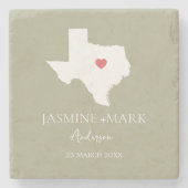 Welkom bij Texas Wedding Party Custom Stenen Onderzetter (Voorkant)