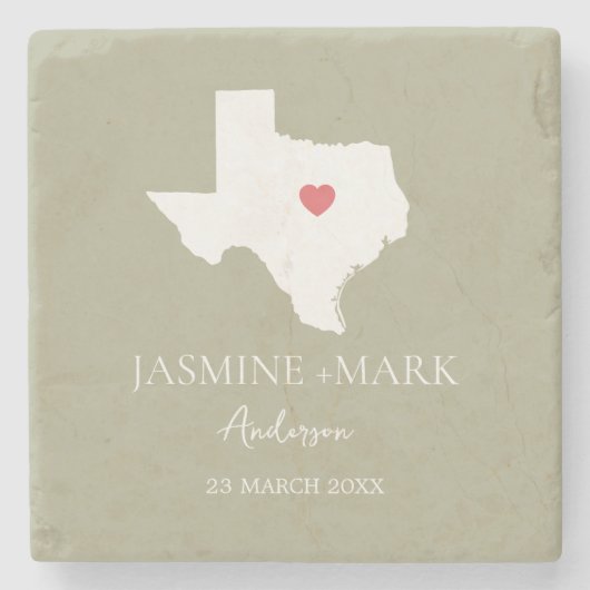Welkom bij Texas Wedding Party Custom Stenen Onderzetter (Voorkant)