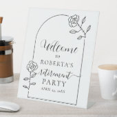 Welkom bij Text Script Retiment Party Reclamebord Met Voetstuk (Insitu)