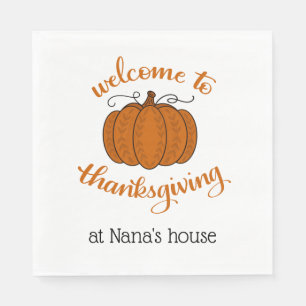 Welkom bij Thanksgiving persoonlijke servetten
